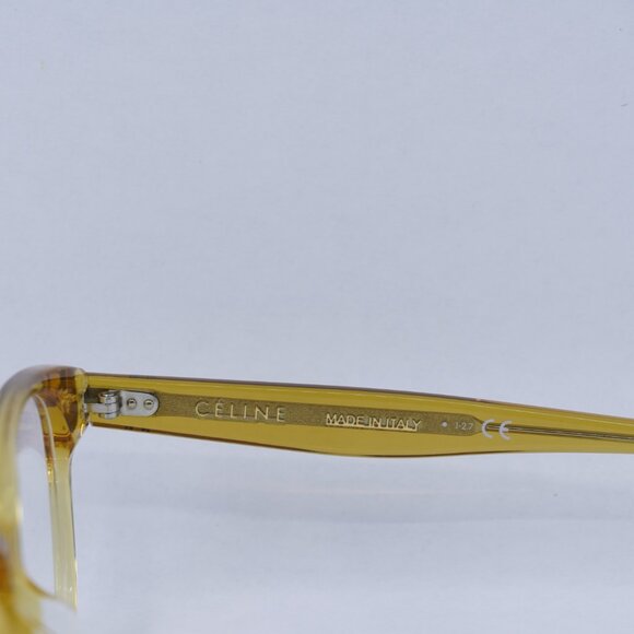 🕶️ New Celine CL50007F 039 Eyeglasses - Yellow Frame 52mm - Picture 9 of 12